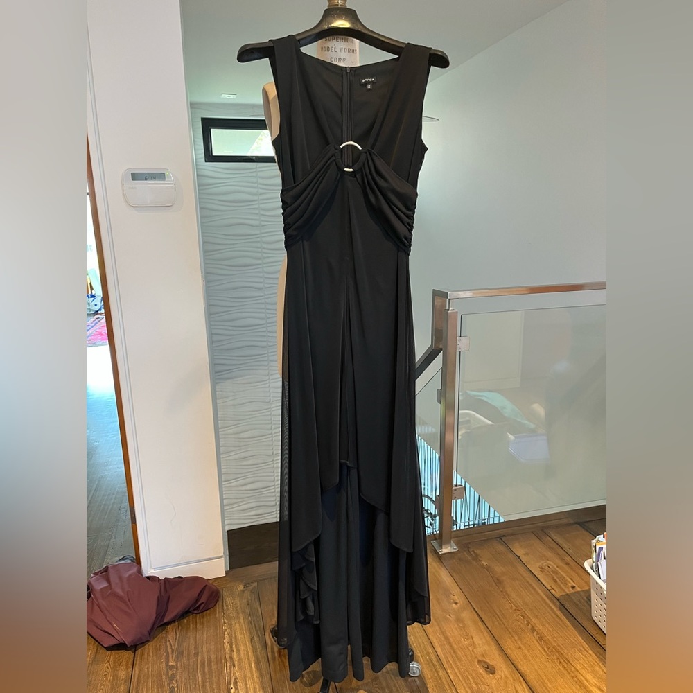 Annex brand black elegant jumpsuit with outer skirt size Med